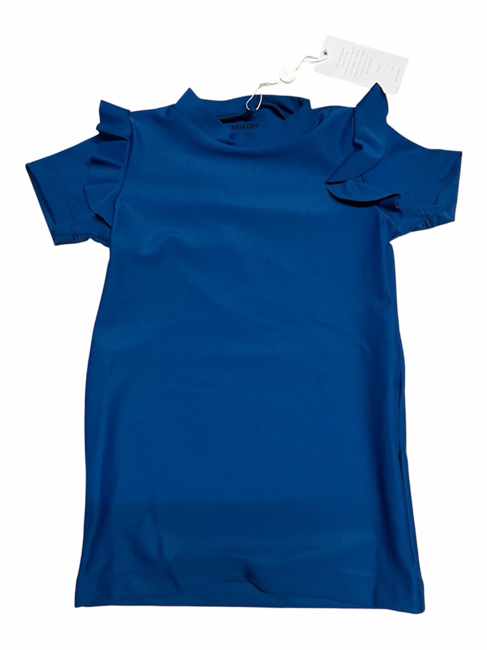NEW Mikoh Mini Girl’s short sleeve rash guard swim shirt in Blue Size Small